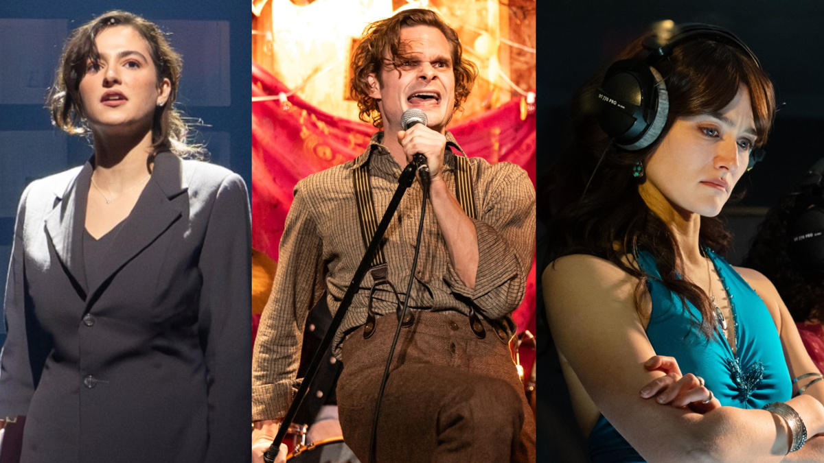 Hannah Cruz in The Connector - Andrew Durand in Dead Outlaw - Sarah Pidgeon in Stereophonic - photos by Joan Marcus